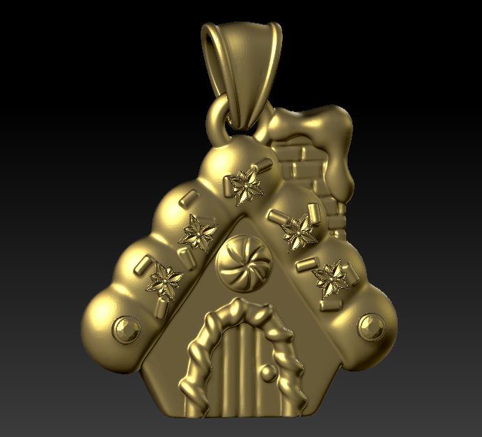 HOME GOLD PENDANT 3d printable model