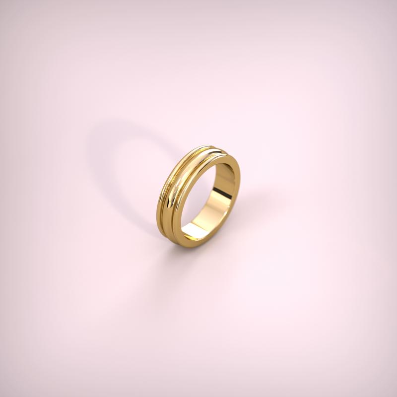 Timeless Dual-Line Gold Band ring