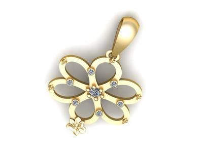 Floral Pendant 3D printable model