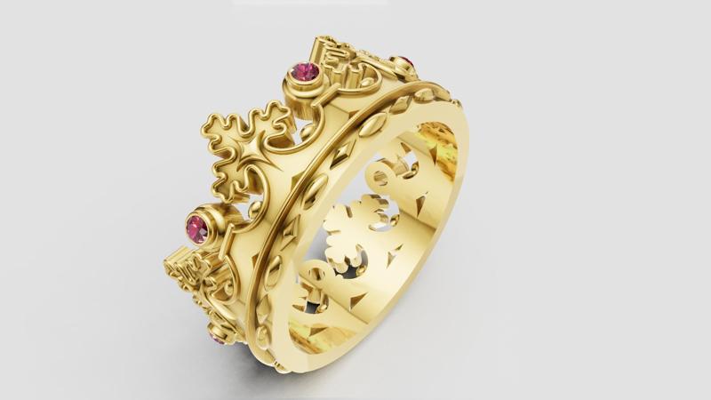 crown ring 3D printable model
