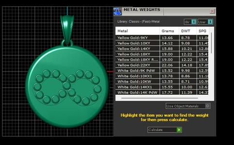ROUND GOLD PENDANT  3d printable model
