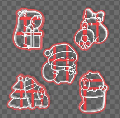 Capibara Christmas Cookie Cutters and CupCake Cutters
