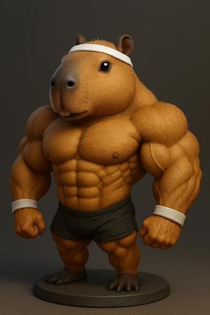 Capybara muscled gymbro
