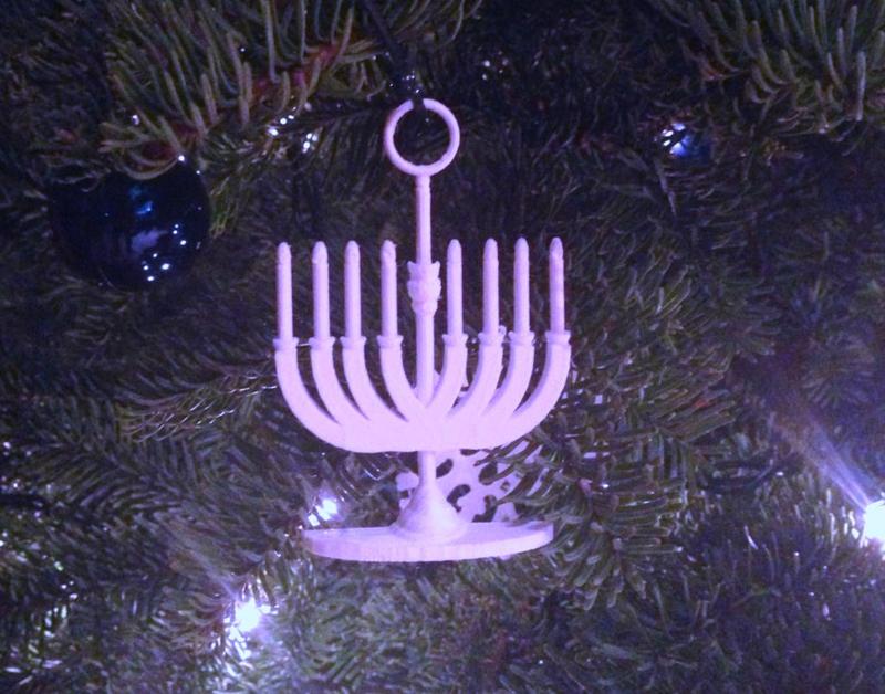 Menorah Holiday Tree Ornament