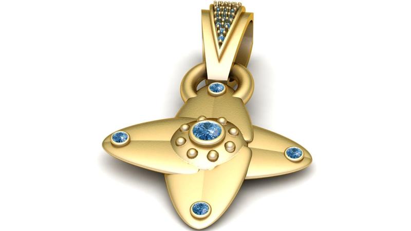3D GOLD PENDANT  3d printable model