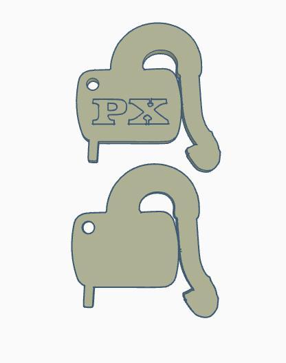 Piaggio Vespa PX 200 Sport exhaust shape key ring