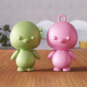 3D Cute Penguin Keychain STL File - 380