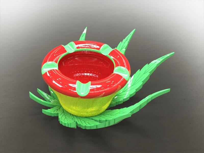 Marijuana Leaf Shaped Ashtray