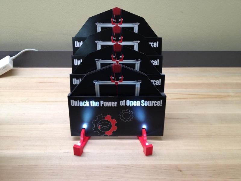 LED Lighted Brochure Rack