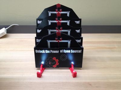 LED Lighted Brochure Rack