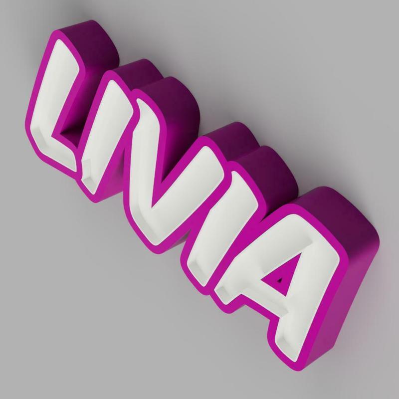 NAMELED LIVIA - LED LAMP WITH NAME