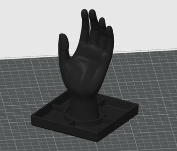 tray with hand