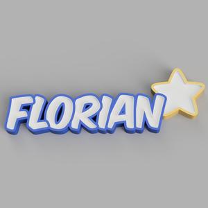 NAMELED FLORIAN (WITH STAR) - LED LAMP WITH NAME