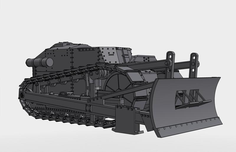 1-35 scale Renault FT 17 bulldozer / dozer