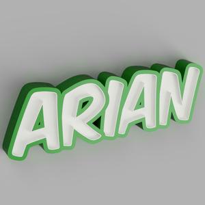 NAMELED ARIAN - LED LAMP WITH NAME