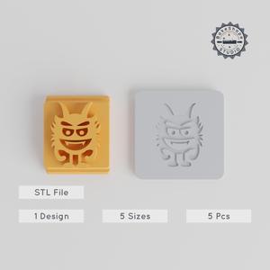 Monster Stamp Tile Set, 5 Sizes, Perfect for Clay, Cookies & Fondant, Creepy Creature Design for Baking & Crafting PRODUCT_3078