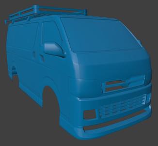 RC BODY 2010 HIACE SUPERGL TOYOTA VAN 1/10 3D PRINT STL