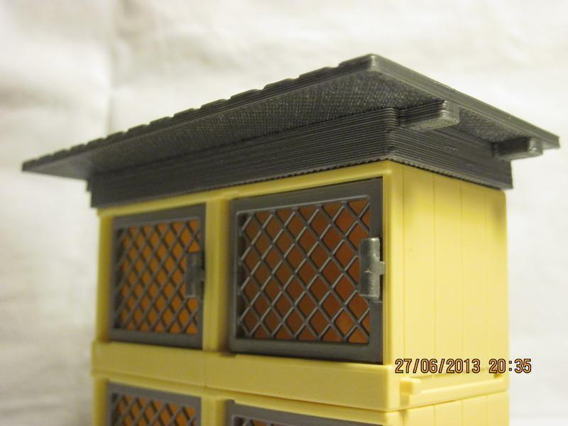 Printed single roof for double Playmobil 4491 rabbit pen