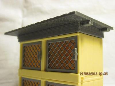 Printed single roof for double Playmobil 4491 rabbit pen