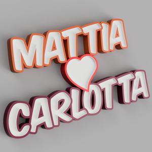 NAMELED MATTIA LOVE CARLOTTA - LED LAMP WITH NAME