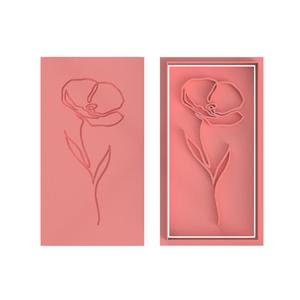 Poppy Flower Outline Line Cookie Cutter Stamp Debosser Embosser