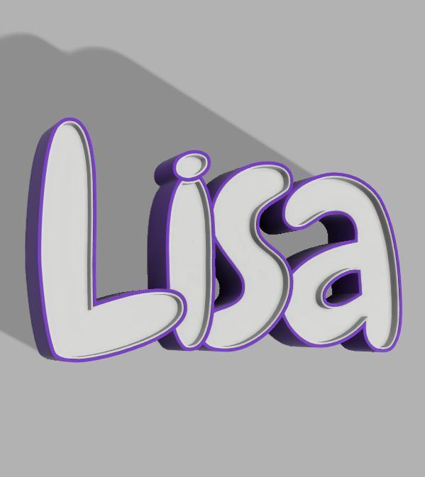 PERSONALIZED LED LAMP - FIRST NAME Lisa