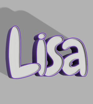 PERSONALIZED LED LAMP - FIRST NAME Lisa