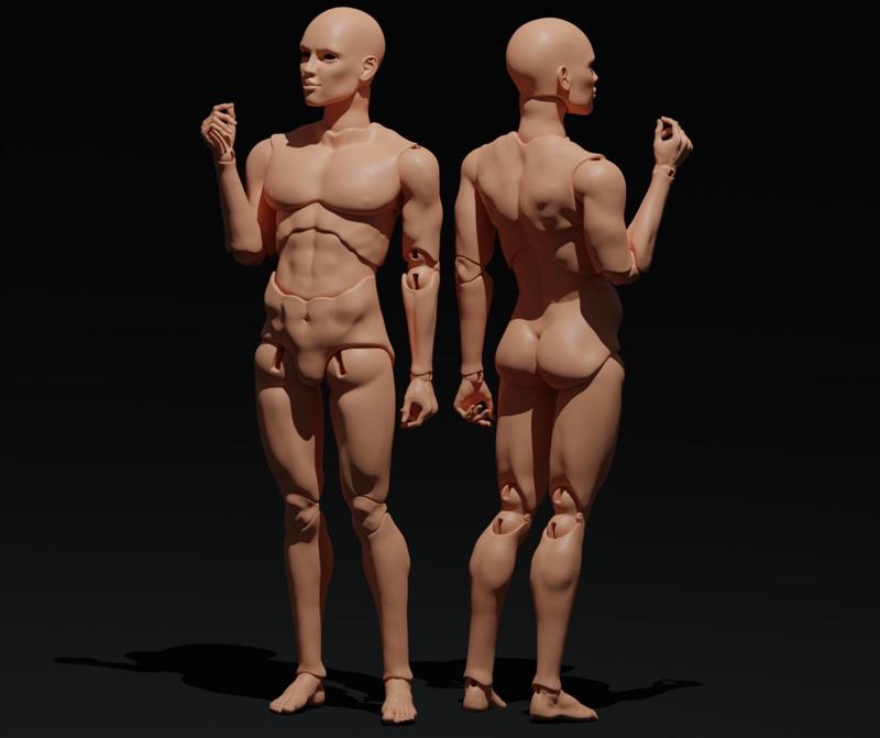bjd doll - Full set of digital files .STL .OBJ BJD dolls for 3D printing