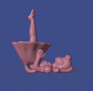 Single-Jointed Flexi Mini doll, print in place.