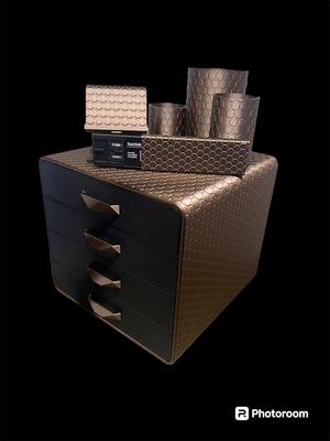 Honeycomb organizer box with drawers