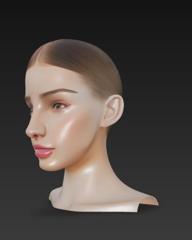 perfect makeup practice face, doll, doll head, mannequin, face, human face, anime, hairstyle, decoration, bust, chain, beautiful hairstyle, face for makeup.