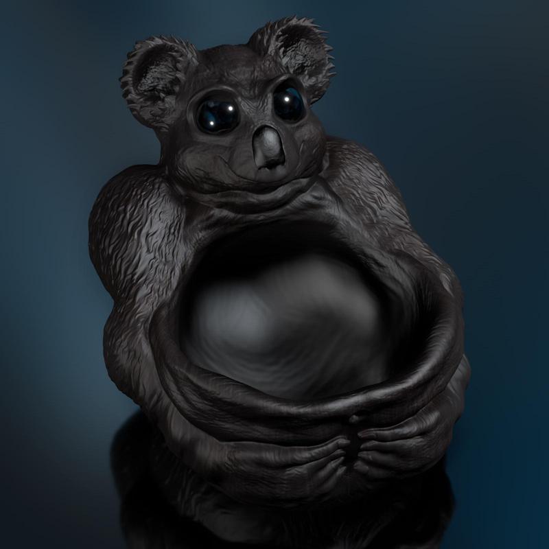 Thread-eater table garbage can, storage bear bowl