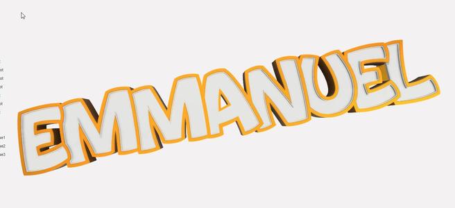 luminous name on request: EMMANUEL