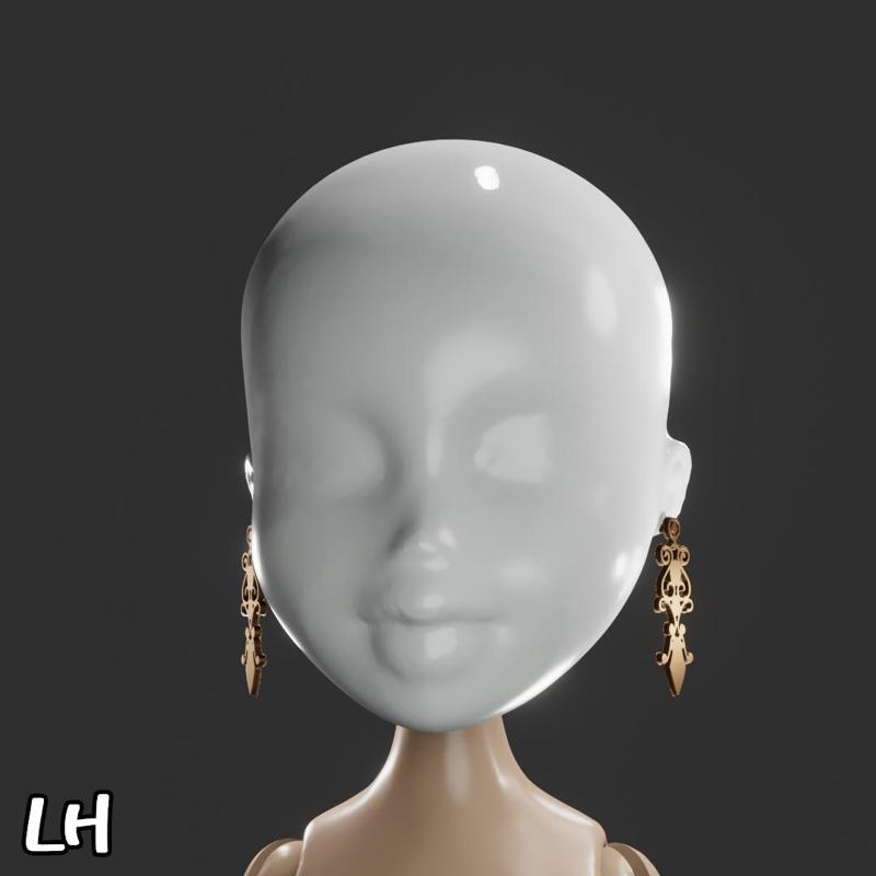 Bratz doll long earrings