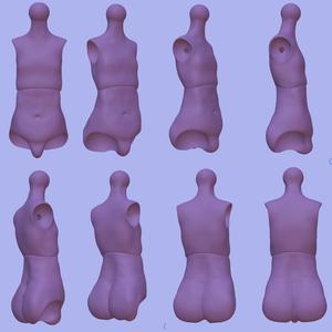 Dxgirly Designs Slim Male Body BJD Chest and Torso Parts Only