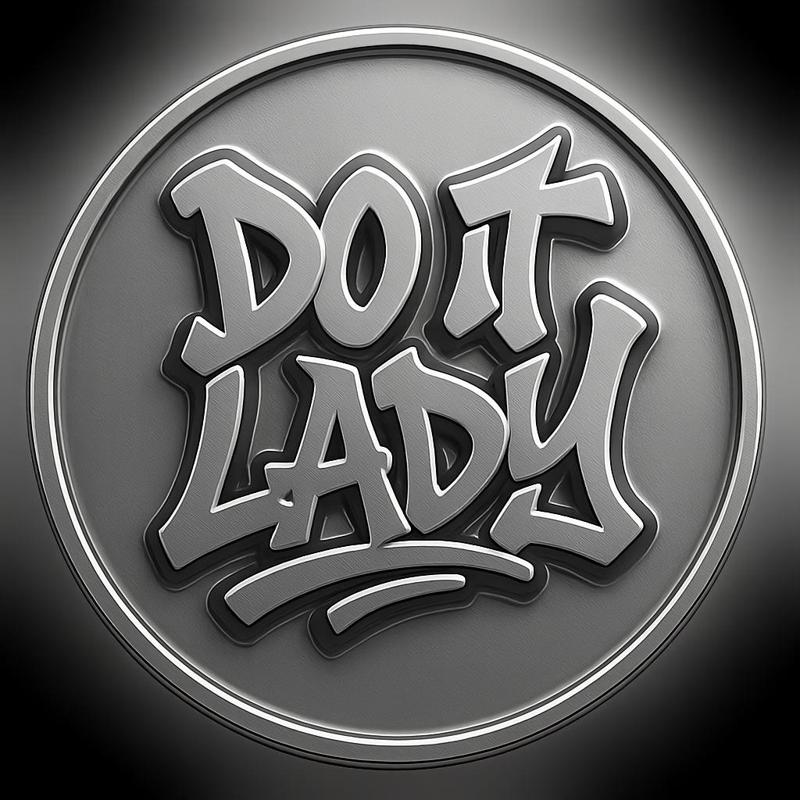 do it lady coin token wall art (grafiti)