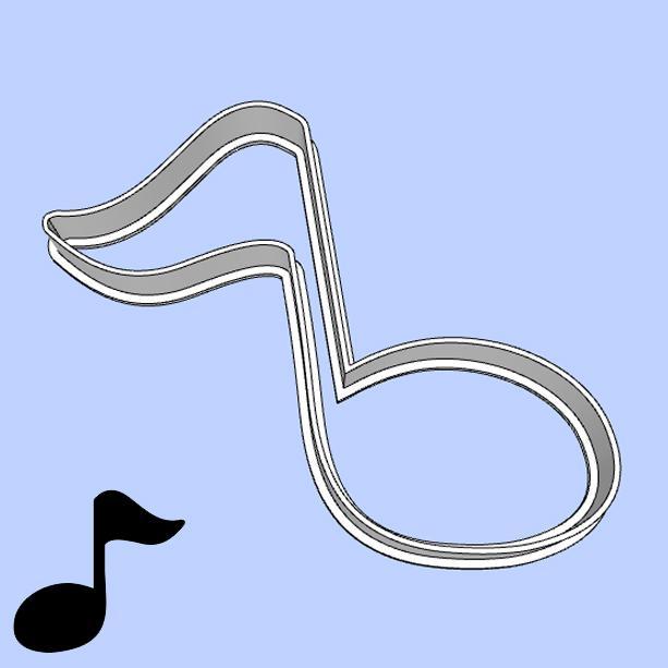 Music cookie cutters - single note (style 1)