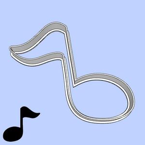Music cookie cutters - single note (style 1)