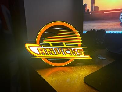 Vancouver Canucks Flying Skate Logo Lightbox