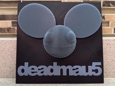 deadmau5 layered sculpture wall plaque