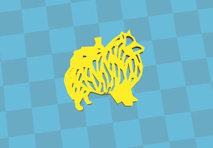 pendant Keeshond. colgante 