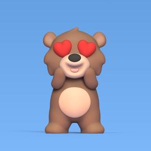 Bear heart Eyes