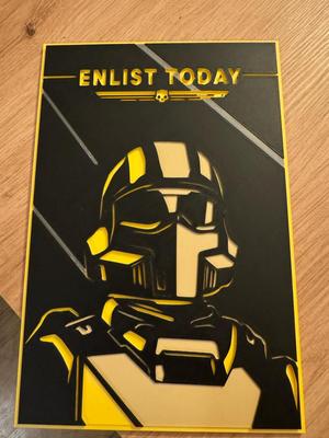 Enlist Today! - Helldivers 2 Propaganda Poster