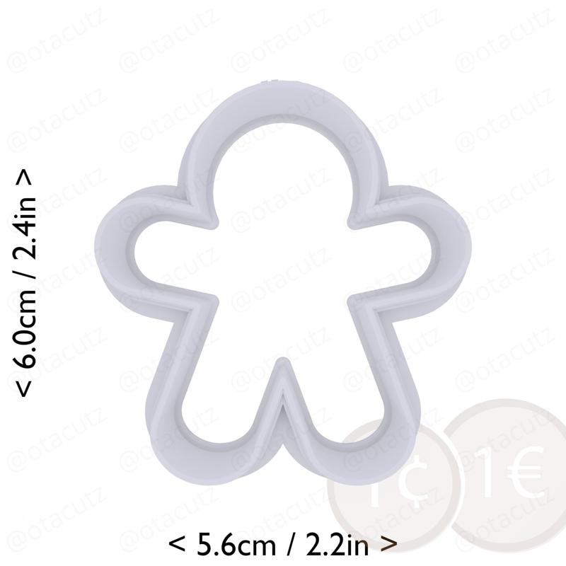 Gingerbread Man Cookie Cutter 2in / 5.1cm