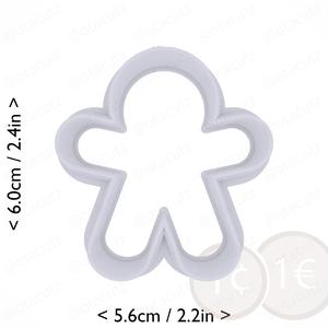 Gingerbread Man Cookie Cutter 2in / 5.1cm