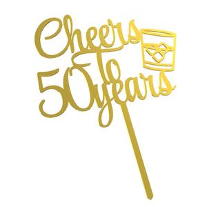 Cheers to 50 Years Whiskey Glass