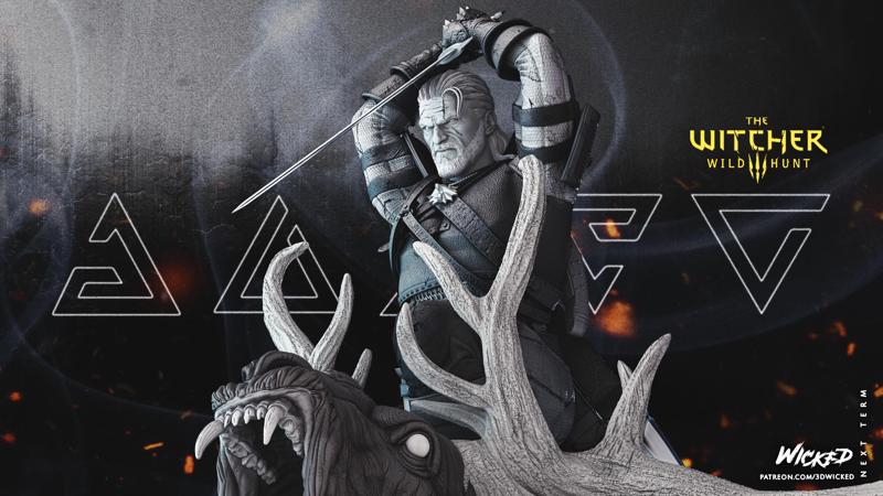 WICKED MARVEL GERALT DE RIVIA SCULPTURE 2023: TESTED AND READY FOR 3D PRINTING