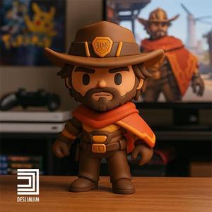 Overwatch 2 Cassidy - Chibi Cute toyart