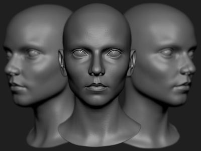 Anya Taylor-Joy likeness sculpt 3D model