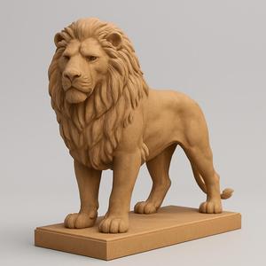 A Standing Lion Statue – 3D Print STL